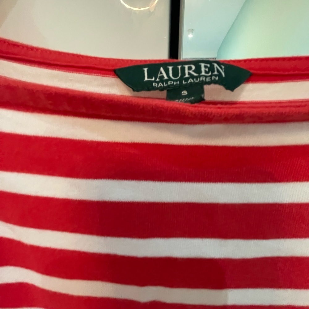 Ralph Lauren Red and White Striped dress - Picture 2 of 2